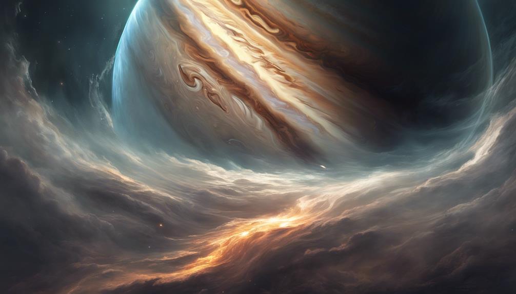 giove gigante gassoso caldo