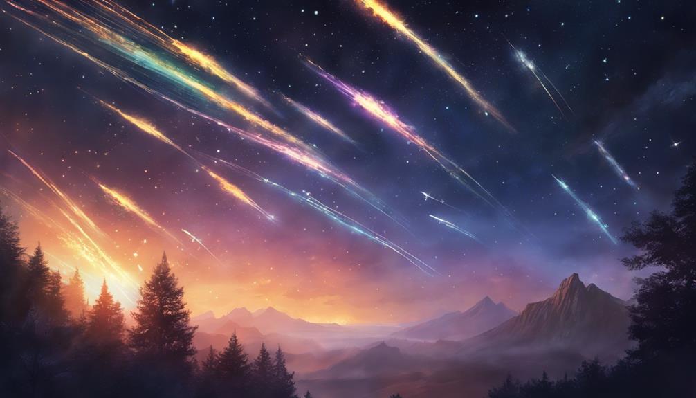 meteor showers bright flashes