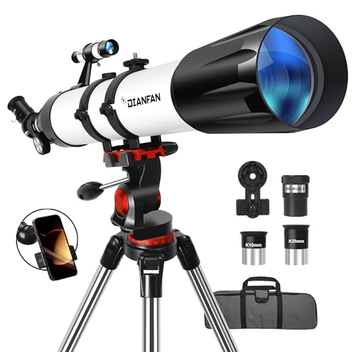 Recensione Telescopio Dianfan 90 mm: Ottimo per astronomi principianti, portatile e completo con treppiede e adattatore per smartphone!