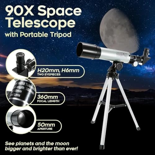 Recensione Misilmp Telescopio Astronomico: il miglior telescopio portatile per bambini e principianti con zoom HD e treppiede!