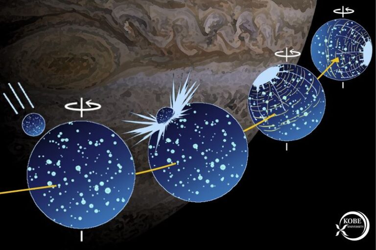 Una luna di Giove colpita e rovesciata da un asteroide gigante?