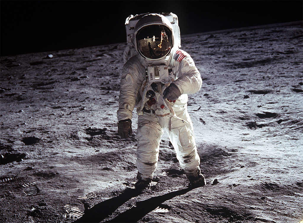 Buzz Aldrin sulla Luna