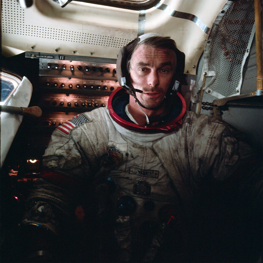 Gene Cernan durante la missione Apollo 17