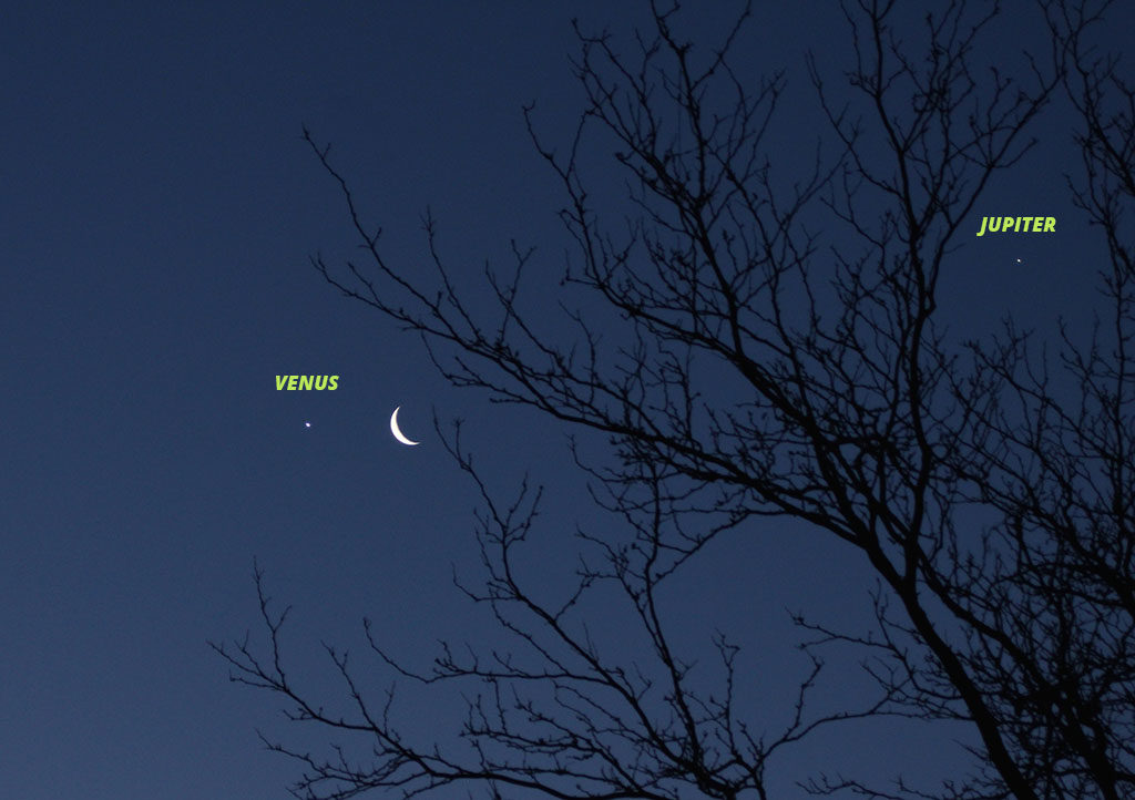 Venere, Luna e Giove